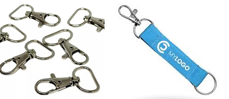 Mosquetones para lanyards o llaveros de 30mm